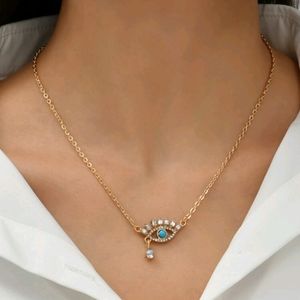 🍉5 For $25* Rhinestone Eye Necklace